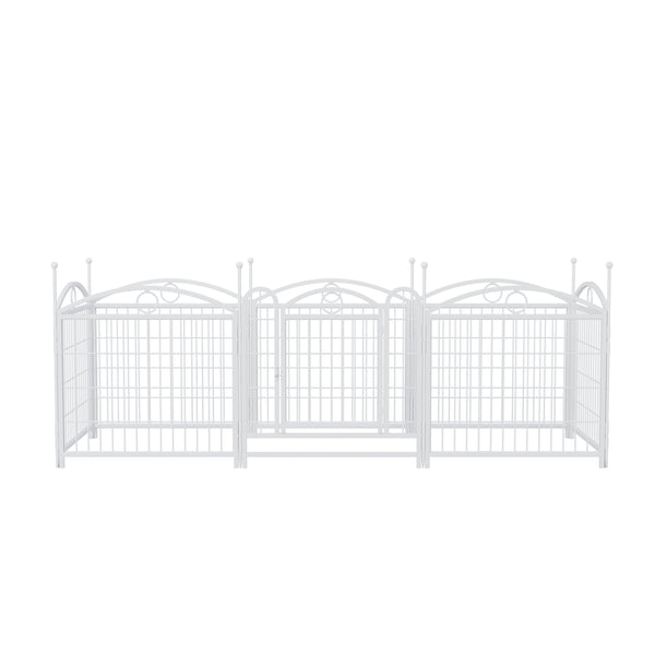 English Elm Dog Playpen 8 Panel Heavy Duty Iron Pet Enclosure Foldable Indoor Outdoor Exercise Pen W368P233997