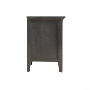 English Elm Chic Black 3-Drawer Nightstand 26"H x 24"W x 18"D — Durable Particleboard, Sleek Modern Casual Accent for Bedroom Storage B078118400