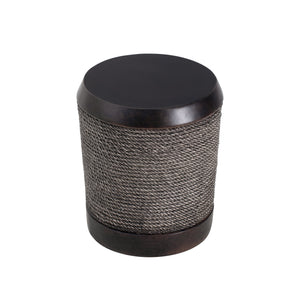 English Elm Outdoor Mgo Speckled Pedestal Side Table Retro Bohemian Accent for Patio or Living Room N765P382584B