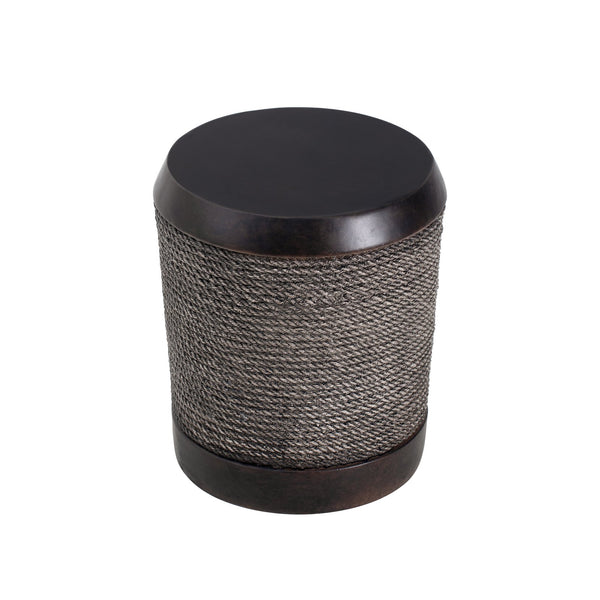 English Elm Outdoor Mgo Speckled Pedestal Side Table Retro Bohemian Accent for Patio or Living Room N765P382584B