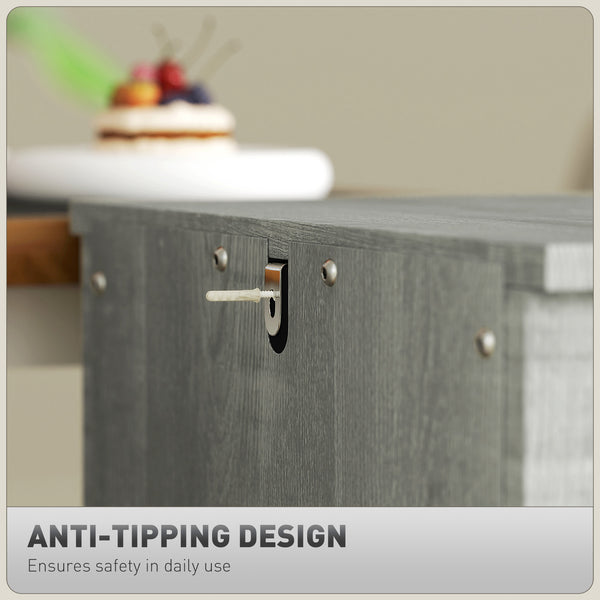 English Elm File Cabinet Two Drawer Rustic Farmhouse Office Storage with Distressed Finish Light Gray T3971P390041