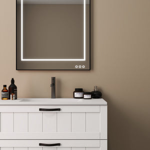 English Elm 31.5" Wall-Mounted Bathroom Vanity with Sink Combo, Large Soft-Close Drawers, Modern Decor Lines White W3151S00010