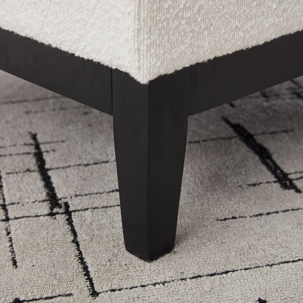 English Elm 33.86"W Upholstered Storage Ottoman - Stylish Ivory Boucle Coffee Table With Reversible Lid & Rubberwood Legs W3118P283465