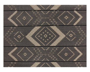 Sunpan Asana Hand-Woven Rug - Sustainable Black and Tan Medallion Design for Indoor and Outdoor Spaces 9' X 12'
