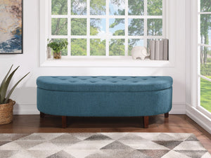 OSP Home Furnishings Jaycee Storage Bench Blue