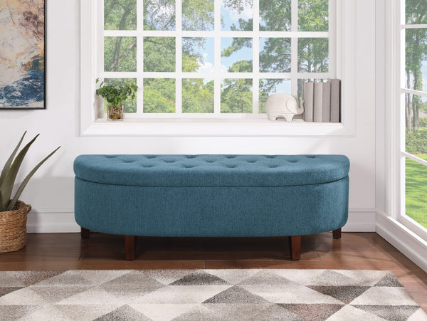 OSP Home Furnishings Jaycee Storage Bench Blue