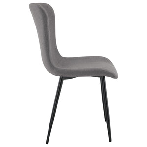 English Elm Grant Grey Extendable 5 Piece Dining Set with Upholstered Chairs and Metal Legs B062S01562