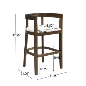 English Elm Christopher Knight Home® - Bar Stools Set Of 2 - Contemporary Rubberwood Design With Soft Upholstered Comfort For Home Bars N771P284165T