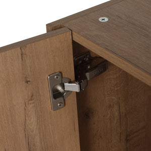 English Elm 12" Bathroom Side Cabinet with Soft-Close Hinges, Wall-Mounted Floating Oak Finish, Space-Saving Storage W999P283315