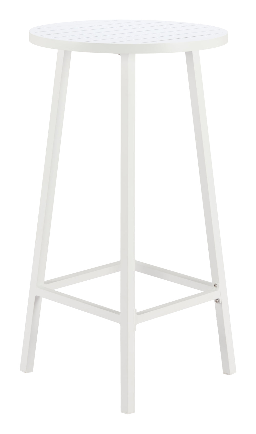 Zuo Modern Ren Bar Table White - Stylish Powdercoated Aluminum Design For Outdoor Use, Events & Hospitality White Aluminum 704150-zuo-modern