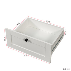 English Elm 2-in-1 Wood Coat Rack Nightstand with Drawer & Hooks — Freestanding Bedroom Entryway Organizer W331P280719