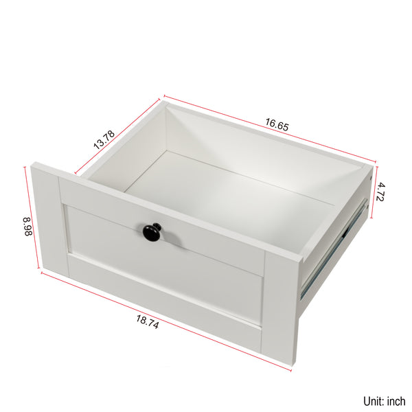 English Elm 2-in-1 Wood Coat Rack Nightstand with Drawer & Hooks — Freestanding Bedroom Entryway Organizer W331P280719