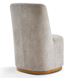 English Elm Indoor Upholstered Chenille Dining Chairs Set of 2 with High Back Rubberwood Base N779P370771O