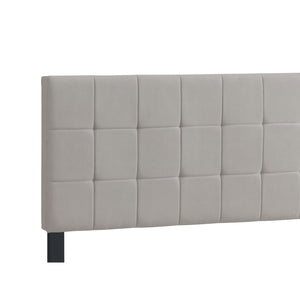 English Elm Destiny Beige Upholstered Eastern King Panel Bed with Padded Headboard, Timeless Supportive Design B062P331068