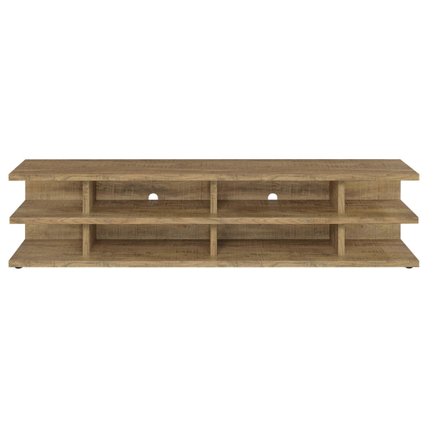 English Elm Starnes 78-inch 2-tier TV Stand with Cord Management Open Shelves Modern Engineered Wood Design Mango color B062P375412