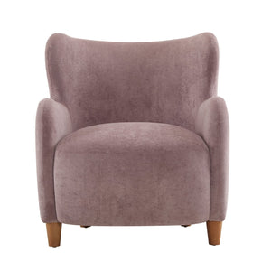 English Elm Christopher Knight Home® - Lucia Velvet Wingback Armchair with Pocket Spring Cushion, Mid-Century Birch Legs, Luxe Comfort Light Purple 31.5 L x 30.75 W x 30.5 H N776P205426P