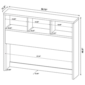 English Elm Geary Queen Bedroom Set with Bookcase Headboard Usb Charging Nightstands Warm Finish B062S01700