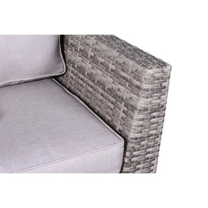 English Elm Outdoor 6-Person Modular Wicker Seating Set With Plush Cushions – Fully Assembled For Relaxation B120S00109