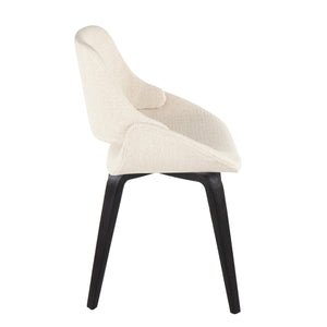 English Elm Mid-century Modern Dining Chairs Faux Leather Seat Zebra Bentwood Legs Set of 2 B202S01219