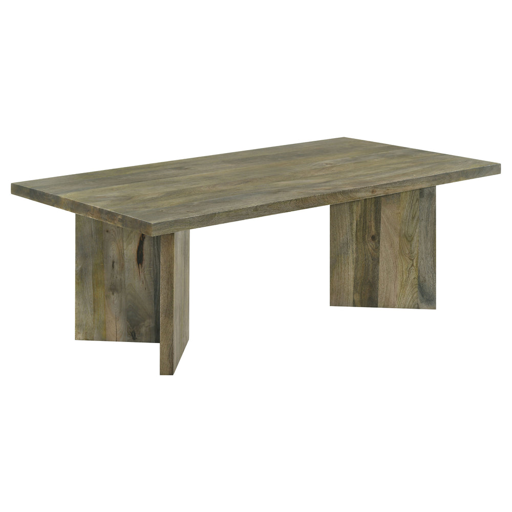 English Elm Neskowin Solid Mango Wood Living Room Coffee and End Table Set with Geometric Panels B062S01397