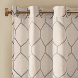 Madison Park Brooklyn Modern/Contemporary Metallic Geo Embroidered Curtain Panel MP40-4361 Grey