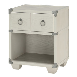 English Elm Grey 1-Drawer Nightstand