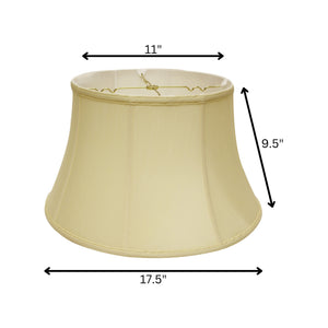 English Elm Slant Drum Shantung Fabric Lampshade Washer Fitter Softback for Floor or Buffet Lamps Antique White B075101418