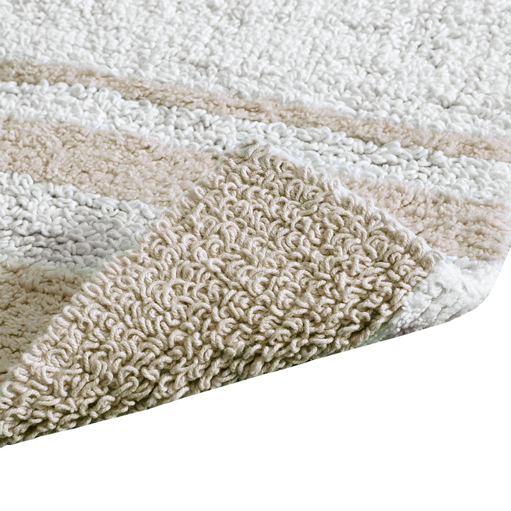 JLA Home Madison Park - Reversible Cotton Bath Rug - Plush, Dual-Sided Cut & Loop Design, Highly Absorbent, Machine Washable Taupe MP72-2490
