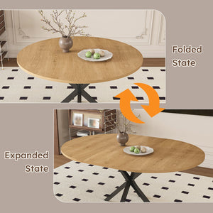 English Elm 59-inch Expandable Glass Top Dining Set Seats 8 with Upholstered Chairs X-base W2700S00123