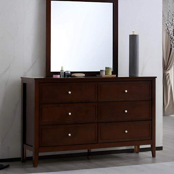 English Elm Daniel Assembled 5-Drawer Chest with English Dovetail Drawers, Metal Hardware & Solid Wood Frame Cappuccino 62 L x 40 W x 19 H B078P400750