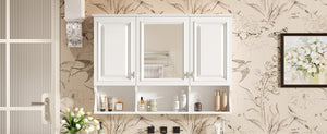 English Elm 3-in-1 Wall Mounted Bathroom Medicine Cabinet with Soft Close Mirror and Towel Bar White N710P358620K