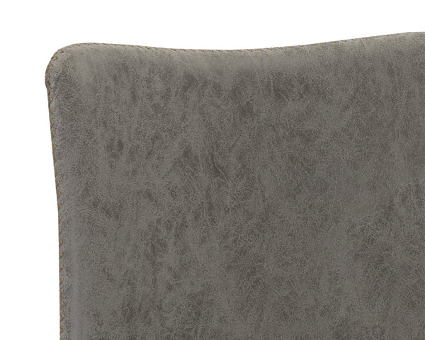 Sunpan Cal Office Chair - Stylish Mid-Century Design with Adjustable Height and Smooth Mobility for Comfort Antique Grey