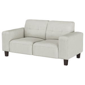 English Elm Xana Corduroy Tufted Loveseat with Tapered Wood Legs for Modern Living Rooms B062S01480