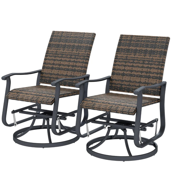 English Elm Garden Steel Frame Outdoor Glider Chair with Breathable Mesh for Porch or Patio T3971P444279