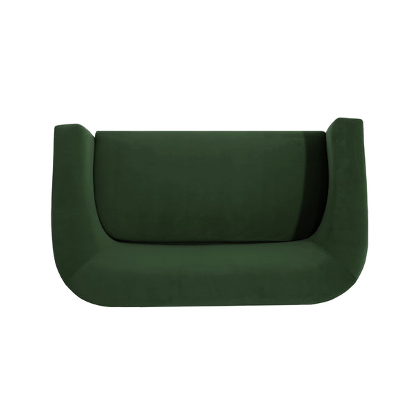 English Elm Christopher Knight Home® - LOVESEAT modern 51" two-seater with textured fabric, firm foam & sinuous springs, sleek black legs for compact spaces Retro Green 74868.00IRNFRGRN