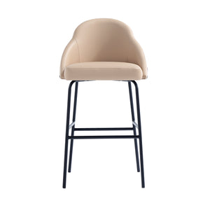 English Elm Gracie Modern Metal Barstool In Tan Leatherette - Stylish Comfort For Your Kitchen Or Home Bar B365P397985