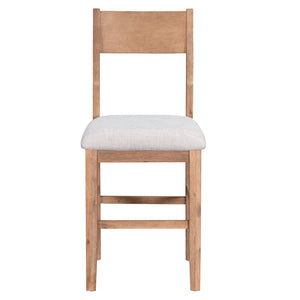 English Elm TOPMAX 82-inch Farmhouse Extendable Dining Set with Two 11" Removable Leaves, Upholstered Seats and Bench Brown N717S000230D