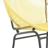 Christopher Knight Home® - Noble House - Nusa Oudoor Wicker Chair, Yellow, Set Of 2