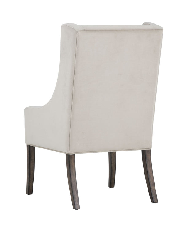 Sunpan AIDEN Dining Armchair - Oversized Wing-Back Design in Soft Piccolo Prosecco with Oak Legs 102754