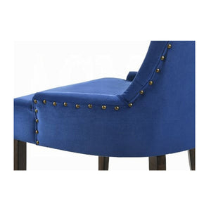 English Elm Set Of 2 Luxurious Velvet Dining Chairs In Rich Blue With Weathered Oak Legs For Timeless Elegance B016P315275-GIGA