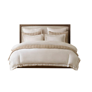 English Elm 3-Piece Queen Coverlet Set Matelassé Elegance with Two Shams — Soft Polyester-Rayon Texture, Durable Comfort Beige+White 6.15 L x 14.37 W x 12.6 H B035P381309