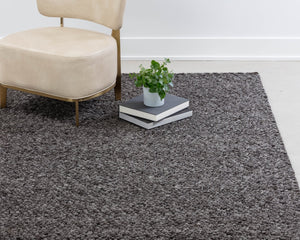 Sunpan UMEA Hand-Woven Wool-Blend Rug - Luxurious Artisanal Design for Elegant Living Spaces, 8' x 10' Black 106220