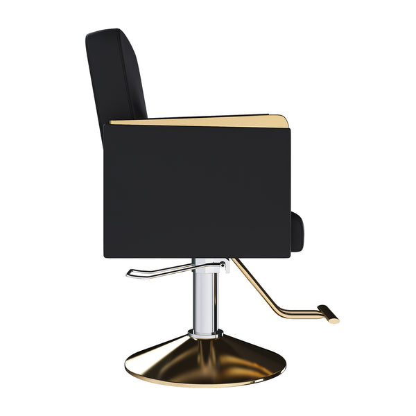 English Elm Hydraulic Salon Chair with Foot Pump Swivel Base for Barber Tattoo Spa Use W2700P410956