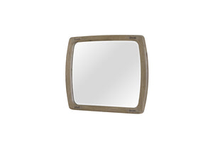 English Elm English Knotty Oak Frame Wall Mirror with Bowtie Inlays for Rustic Farmhouse Decor B2699P437954