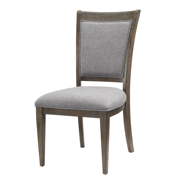 English Elm Koa Gray Polyester Upholstered Dining Chairs Ash Veneer Wood Frame Set of Two B056P416903