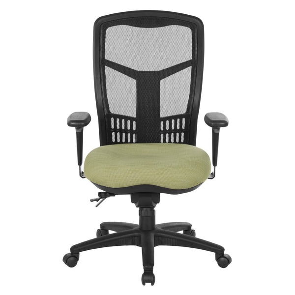 OSP Home Furnishings Progrid® Ergonomic Mesh High Back Office Chair with Lumbar Support and Adjustable Arms 92892-K015