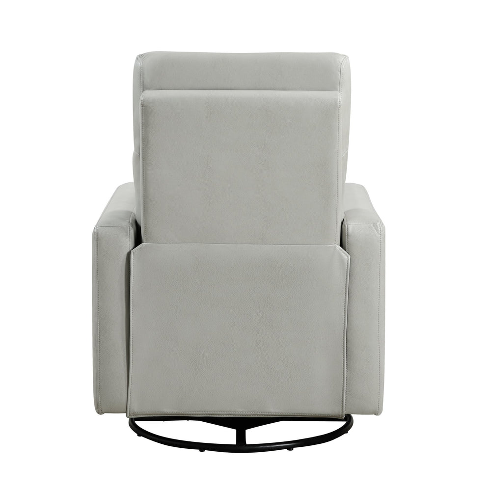 English Elm Contemporary Olathe Swivel Gliding Recliner Chair in Quartz Chenille with Smooth 360° Motion Comfort Smoke 31 L x 30.5 W x 26 H B011P396184