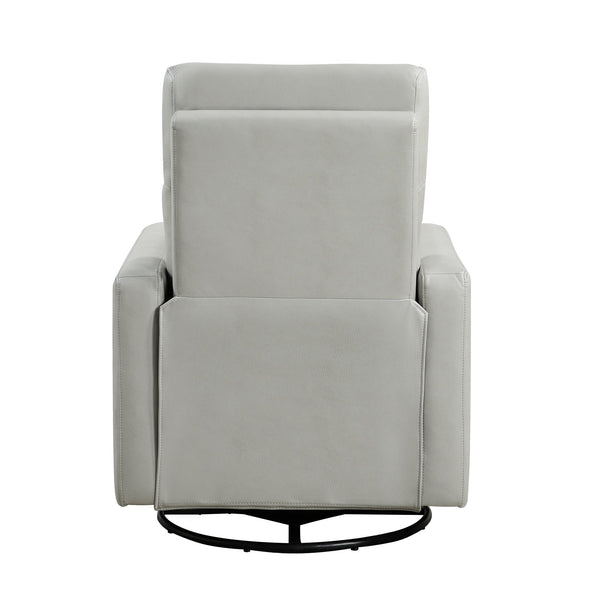 English Elm Contemporary Olathe Swivel Gliding Recliner Chair in Quartz Chenille with Smooth 360° Motion Comfort Smoke 31 L x 30.5 W x 26 H B011P396184