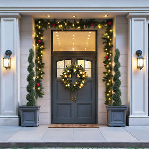 English Elm 6ft Spiral Topiary Cedar Artificial Potted Trees Porch Patio Entryway Accent 2 Pack W2945P390483