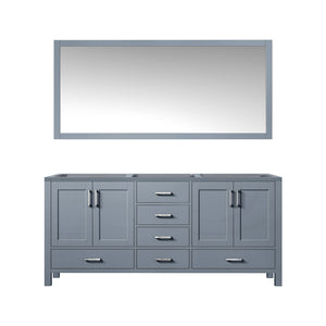 English Elm Dark Grey Double Bath Vanity With Mirror - 60" W X 22" D, Stylish Storage & Easy Installation! B2731S00515